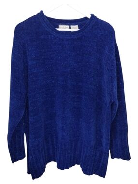 Knit & Pearl Blue Oversized Pullover Sweater Womens Plus Size 22W 24W